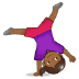 🤸🏾‍♀️ woman cartwheeling: medium-dark skin tone display on Samsung